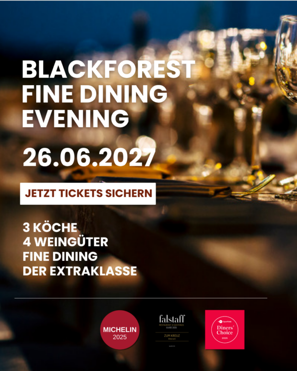 Blackforest Fine Dining Evening am 26. Juni 2027 im Neumaiers Kreuz